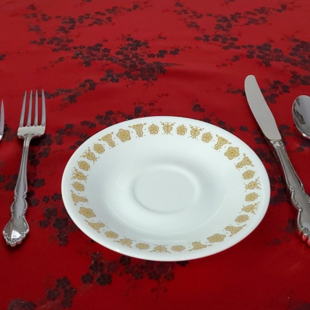5 Corelle Butterfly Gold Saucers Only
